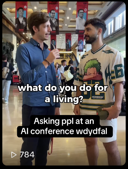 AI conference interview TikTok thumbnail