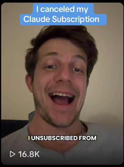 Claude subscription TikTok thumbnail